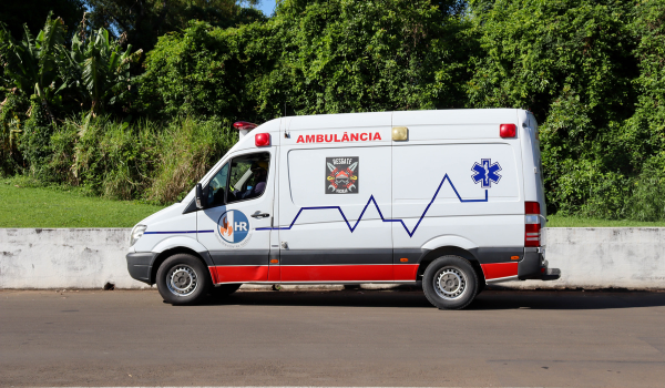 Ambulância da Hr Soluções, garantindo a segurança em eventos.